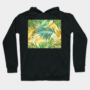 Palm Leaves in Yellow Hoodie